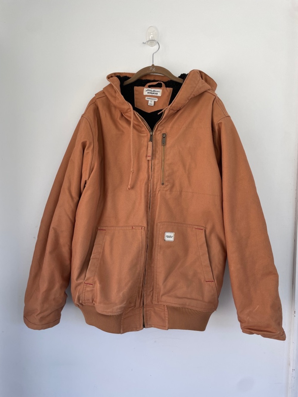 Eddie Bauer Hooded Rugged Field Jacket in Rust